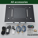 GobekUsa LED Rainfall Shower Head Ceiling Mount Large Size for Bathroom Shower