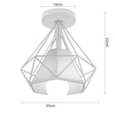 GobekUsa Iron Cage Ceiling Light Fixture Retro Nordic Design Home Kitchen Lamp