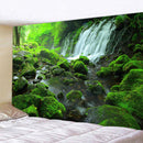 GobekUsa Forest Waterfall Art Tapestry: Boho Hippie Decor Yoga Mat Sofa Blanket