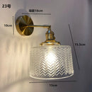 GobekUsa Amber Glass LED Wall Light Fixtures On/Off Switch Nordic Modern Sconce