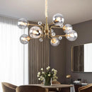 GobekUsa Gold Glass Ball Chandelier LED Lighting for Living Room, Kitchen, Bedroom