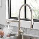 GobekUsa Kitchen Mixer Tap Dual Spout Hot Cold Deck Mounted Faucet