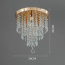 GobekUsa Crystal Ceiling Light: Elegant Hanging Golden Lamp for Home Decor