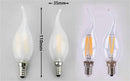GobekUsa Frosted E14 LED Candle Crystal Lamp Warm White Retro Filament Bulb