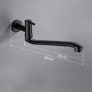 GobekUsa Black Stainless Steel Swivel Kitchen Faucet 360 Degree Rotation Wall Mounted
