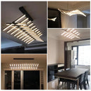 GobekUsa LED Chandelier: Modern Art Pendant Light for Living/Dining Room, Office, Bar