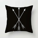 GobekUsa Black White Flocking Pillowcase 45*45cm Fashion Living Room Sofa Cushion