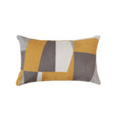 GobekUsa Geometric Embroidery Pillow Cover 45x45cm/30x50cm Yellow Pink Abstract Design