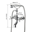 GobekUsa Brass Bathroom Faucet Set with Hand Shower - Wall Mounted Chrome Water Mixer