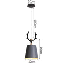 GobekUsa Industrial Gray Pendant Light with LED for Living Room, Foyer - Modern Luminaire