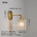 GobekUsa Japanese Copper Glass Wall Lights Modern LED Sconce for Bedroom Stair Mirror