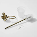 GobekUsa Classic Angel Brass Toilet Brush and Holder Set for Bathroom