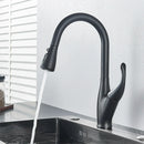 GobekUsa Black Kitchen Faucet: Single Handle Hot & Cold Mixer with 360 Rotation
