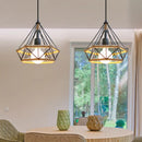 GobekUsa Diamond Cage Iron Pendant Light for Living Dining Bedroom