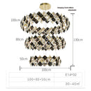 GobekUsa Crystal Dimmable LED Chandelier in Gold and Silver Finishes