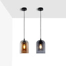 Nordic Smoky Gray Glass Pendant Light
