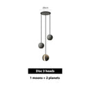 GobekUsa Cement Pendant Light | Nordic Design Moon Planet Hanging Lamp for Dining Room