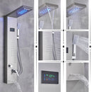 GobekUsa LED Rainfall Shower Panel Set with Temperature Screen and Hand Sprayer