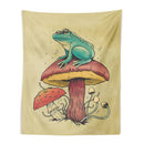 GobekUsa Frog Mushroom Psychedelic Tapestry Wall Hanging