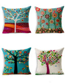 GobekUsa Green Leaves Decorative Throw Pillowcase 45*45cm for Sofa Home Decor