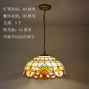 GobekUsa Baroque Tiffany Pendant Light Stained Glass Chandelier for Home Dining Room E27