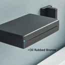 GobekUsa Black Bronze Wall Mounted Waterfall Bathroom Faucet with Dual Handles