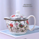 GobekUsa Ceramic Kung Fu Teapot with Dragon Design 350ml - Handmade Porcelain Tea Pot