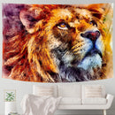GobekUsa Lion Psychedelic Art Tapestry for Home Decoration Hippie Bohemian Living Room Wall Art