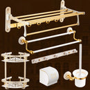 GobekUsa Bath Hardware Set: Shelf, Towel Rack, Holder, Brush Holder, Towel Hanger, Hooks