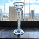 GobekUsa Crystal Diamond Glass Candle Holder for Home Decor