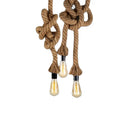 GobekUsa Hemp Rope Pendant Light E27 Industrial Loft Restaurant Coffee Personality Lamp