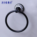 GobekUsa Black Stainless Steel Bathroom Towel Ring - Wall Mounted Oil Rubbed Bronzen