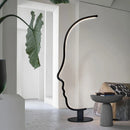 GobekUsa Black Nordic Human Face LED Floor Lamp: Adjustable Indoor Lighting for Living Room