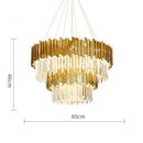 GobekUsa Art Deco Crystal LED Chandelier - 4 Tier Gold Silver Designer Lighting