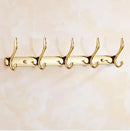 GobekUsa Brass Jade Bathroom Hardware Set: Corner Shelf, Paper Holder, Towel Bar, Soap Basket, Rack.