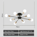 GobekUsa LED Metal Chandeliers for Living Room - Stylish Ceiling Light for Home Decor