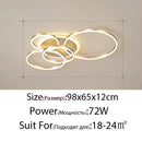 GobekUsa LED Rings Ceiling Chandelier for Decorative Living Room, Dimmable Indoor Lamps