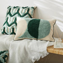 GobekUsa Blue Tufted Geometric Boho Style Cushion Cover 45x45cm for Home Decor
