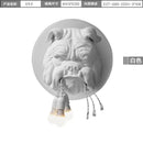 GobekUsa Bulldog Resin Wall Lamp: Nordic Animal LED Wall Sconce for Living Room, Bedroom, Study