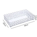 GobekUsa Crystal Glass Mirror Tray Cosmetic Jewelry Organizer Shelf Storage