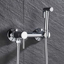 GobekUsa Brass Bidet Faucet Mixer with Square Shower Spray