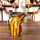 GobekUsa Crystal Glass Elephant Sculpture Figurine Handmade Craft Home Decor Gift