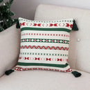 GobekUsa Christmas Decoration Cushion Cover 45x45cm with Handmade Tassels