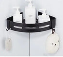 GobekUsa Brushed Gold Aluminum Bathroom Corner Shelf Wall Mounted Shower Shampoo Holder
