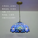 GobekUsa Baroque Tiffany Pendant Light Stained Glass Chandelier for Home Dining Room E27