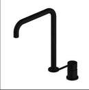 GobekUsa Gun Grey Bathroom Faucet with Super Long Pipe, 360° Rotating, Two Holes