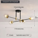 GobekUsa Black & Gold LED Round Ball Chandelier - Elegant Lighting Fixture for Home