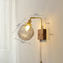 GobekUsa Ceramic Ball LED Wall Light with Pull Chain Switch for Living Room