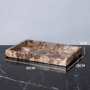 GobekUsa Emperador Dark Marble Bathroom Set: Toothbrush Holder, Soap Dish, Soap Dispenser
