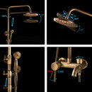 GobekUsa Brass Shower Set with 8" Rainfall Head, Wall Mounted Bathtub Faucet